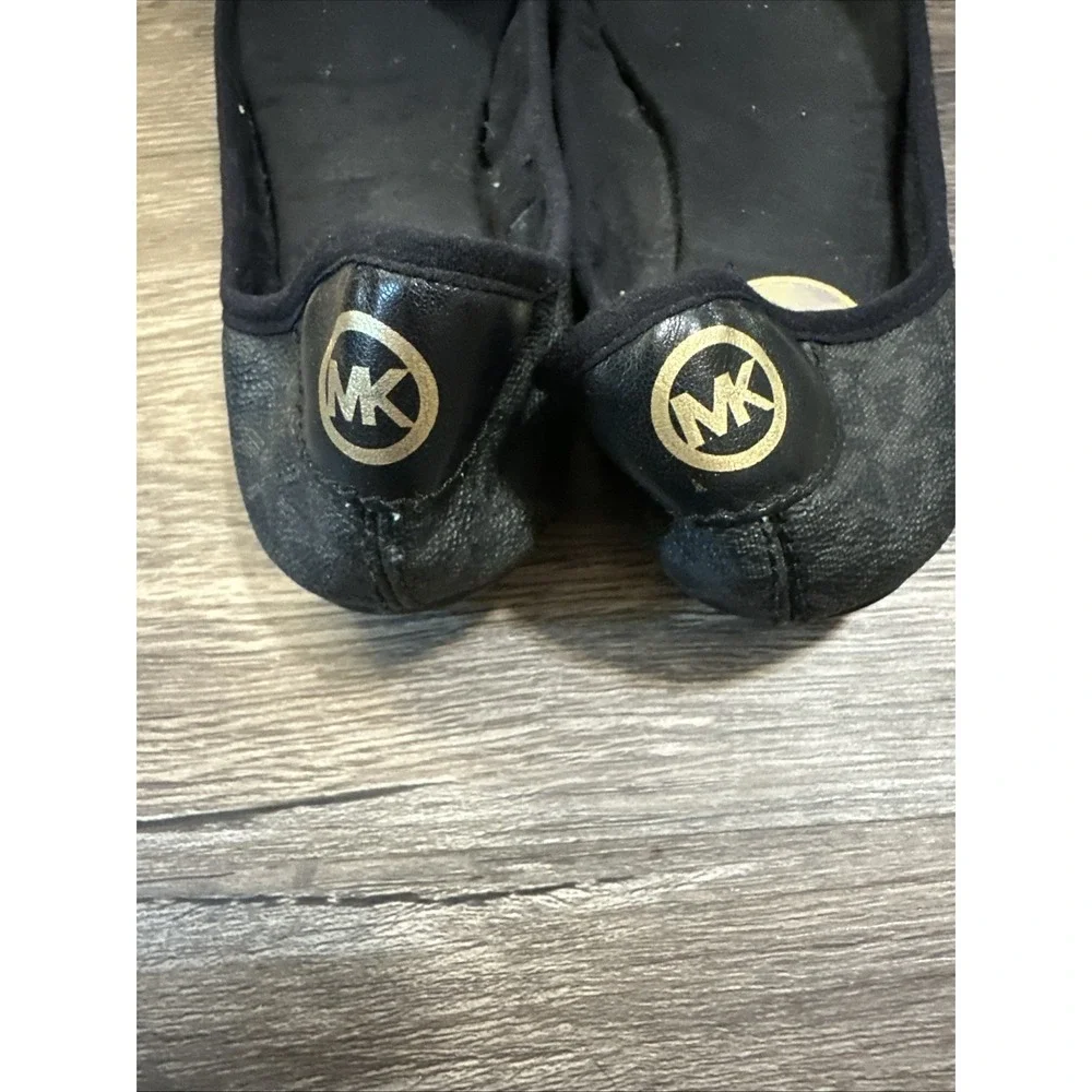 Michael Kors Women's Flat  Shoes   Melody Ballet‎ Signature Black Size 7.5